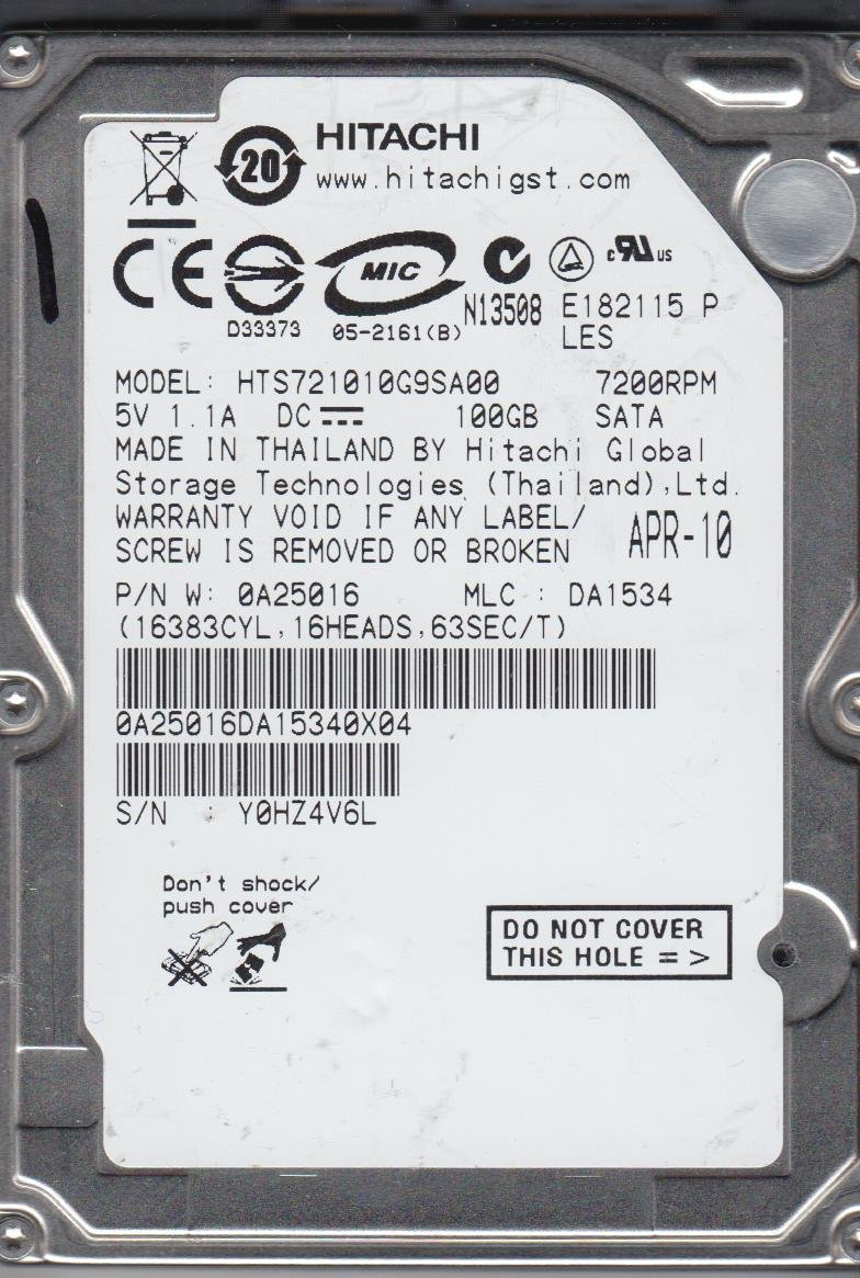 Amazon.com: Hitachi Travelstar 7K100 HTS721010G9SA00 100GB SATA